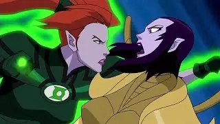 Green Lantern: Emerald Knights | Green Lantern Laira vs Ree' Yu Fight Scene