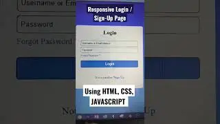 Sign-In and Sign-Up page using HTML, CSS, and JAVASCRIPT.  