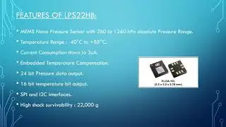 Nordic Thingy On Board Atmospheric Pressure Sensor Features