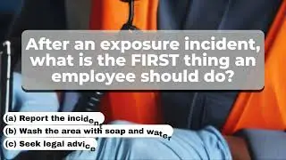 After an exposure incident, what is the FIRST thing an employee should do