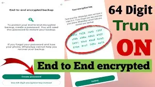 WhatsApp end to end encrypted trun on 64 digit password,