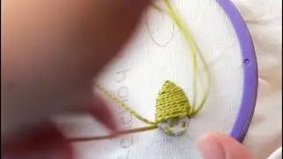 puntada de relleno, satin stich, Puntadas para bordar, bordado fácil, bordado para principiantes.
