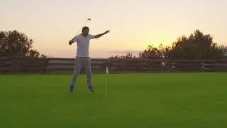 golf game golfer putting golf ball in the hole rej TLPH9QM