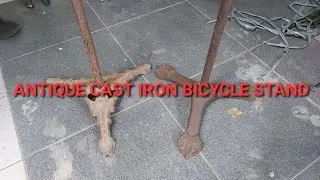 antique cast iron bicycle stand, barang antik, stand sepeda antik