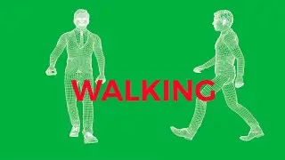 Green Screen | Professional Business Man Walking -  Wireframe