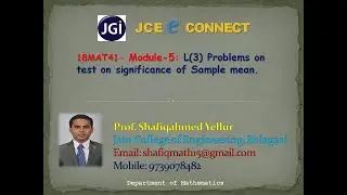 JCE MAT Module-5 L(3) Problems on  Sample mean by Shafiqahmed
