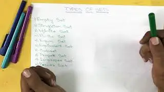 Mathematics |Type Of Sets|