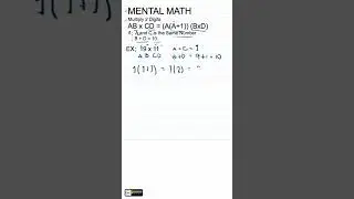 Mental Math3.1 Multiply 2D W/ the same Tens&Sum of ones=10 #math #learning #shorts #GenknownTutorial