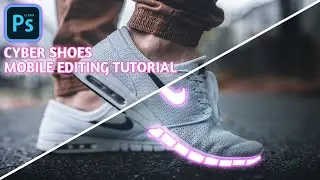 PsTouch : Neon Glowing Speakers Photo effect | Cyber Shoes Photo Editing.