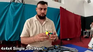 37.27 sec - 4x4x4 Single Official Solve - Romanian Breaking Records 2024