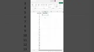 Automatic Serial Number - Serial Number Auto Generate in Excel 🔥| 
