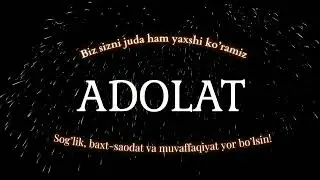 Adolat ismiga video