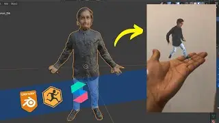 Photo to animated 3d mesh |  Blender ➡️ Mixamo ➡️ Spark AR | PIFuHD 🧍 (EN Captions)
