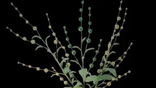 Декоративные веточки-метёлки из бусин и бисера МК от Koshka2015 -Beaded flowers, цветы из бисера, МК