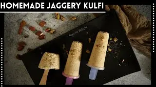 Healthy Jaggery Kulfi|Homemade dessert|Summer spl|BadamPista Kulfi at home|Guiltfree Icecream#28
