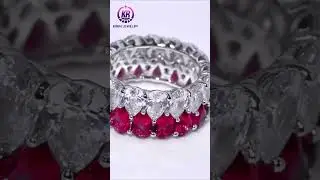 Hot & Cool: Custom Red and White Zircon Rings That Will Dazzle You! #factory #kirinjewelry