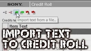 Sony Vegas: Import text to credit roll