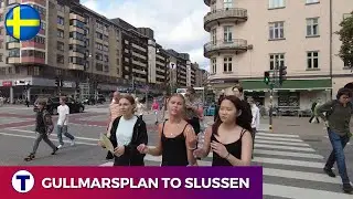 🇸🇪 Stockholm Mega Walk - Green Metro Line ALL stations -  [Gullmarsplan to Slussen] Part 4 (#630)