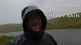 Mountain camp in a storm, HEAVY RAIN and STRONG WIND.