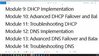 Windows Server 2019 Module 09  to 11  DHCP