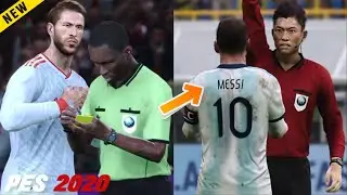 PES 2020 | Referee Realism | Amazing Player Reactions | Fouls & Cards | Gameplay