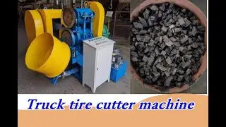Waste truck tire cutter machine/Tyre block machine#tirecutter