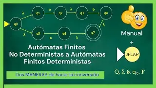Como convertir un AFND con transiciones 𝞴 a AFD de una manera súper fácil
