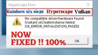 Rainbow six extraction vulkan error driver version not supported