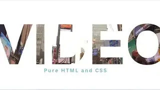 How to place video inside text || Html5 CSS3 ||