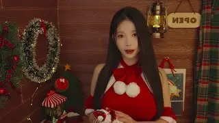 Yoon Ying ASMR 산타걸의 잠이오는 크리스마스 컨셉 카페🎄+소품구경과 귀걸이 해보기Christmas concept cafe that makes you fall asleep