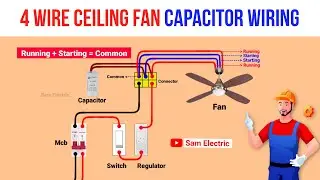 Ceiling Fan 4 Wire Wiring Connection Diagram l Ceiling Fan Wire Connection l fan wire connection