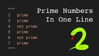 Checking For Prime Numbers In ONE Line Of Python