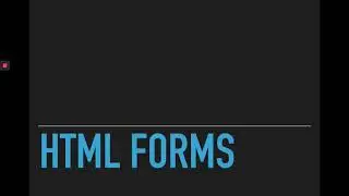 HTML(5): Forms
