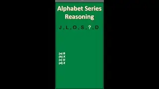 Alphabet Series Reasoning Trick | Alphabet Series For SSC JE, RRB Exam #shorts