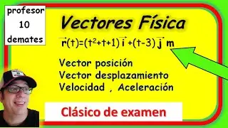 VECTORES CINEMÁTICA Vector Posición desplazamiento velocidad aceleración FÍSICA Ejercicios Resueltos