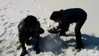 Making of snowman