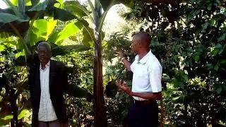 Wodulo Martin With His Father Mzee Francis Wangolo at Ancestral Home
