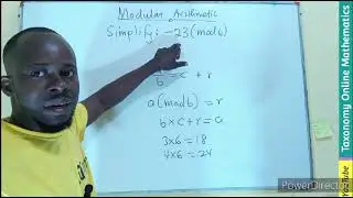 Simplifying Negative Modulus: -23 mod 6 Explained