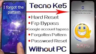 Tecno spark go 2020 hard reset || Unlock forgotten pattern and google account bypass without pc-100%
