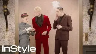 Pete Davidson & Machine Gun Kelly | 2019 Golden Globes Elevator | InStyle | 