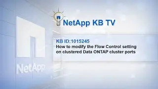 How to modify the Flow Control setting on clustered Data ONTAP cluster ports