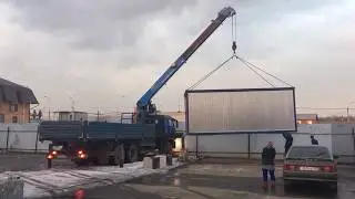 Бытовой городок\ Доставка вагончика Манипулятор Камаз 65117