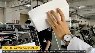 JBZ-900 High speed carton paper box making machine to Hungary （ 2021 New design ! )
