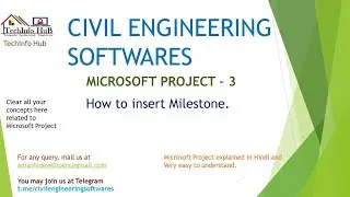 Microsoft Project - 3 (How to insert milestone in Microsoft Project)