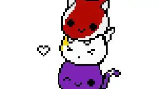 Рисунок по клеточкам- котятки