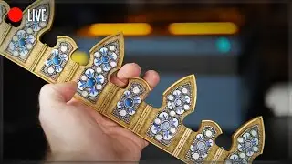 🔴LIVE - Leathercraft Stream - Painting a Crown - Laser Cut