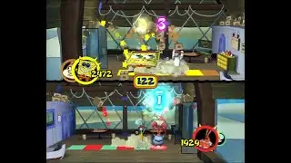 The Bouncers with a fountain - SpongeBob Lights Camera Pants