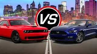 2016 Dodge Challenger SRT Hellcat vs Ford Mustang GT - Spec Comparison!