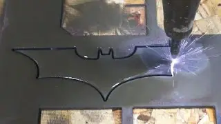 Cutting Titanium Batarangs With A 60,000 PSI Waterjet