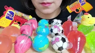 지구젤리, 딸기젤리, 축구공젤리, 틱톡젤리, 장난감총 먹방 MUKBANG